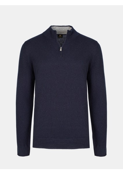 Erkek Regular Fıt Triko Kazak-Lacivert fiyatları