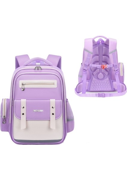 Ilkokul Öğrencisi Okul Çantası Ingiliz Tarzı 1-6. Sınıf Erkek ve Kız Çocuk Okul Çantası Büyük Kapasiteli Sırt Çantası (Yurt Dışından)