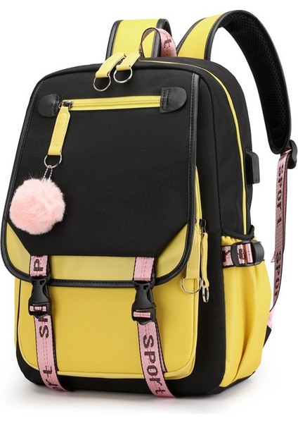 Gündelik Erkek ve Kadın Sırt Çantaları, Ortaokul Öğrencileri Için Kolej Tarzı Desen Seyahat Okul Çantaları (Yurt Dışından)