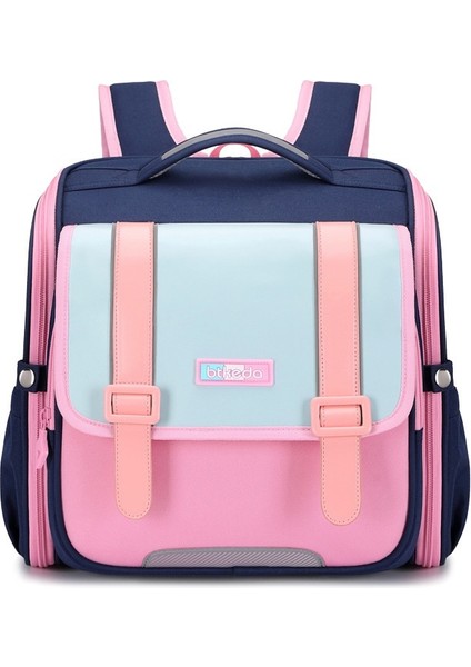 Ilkokul Öğrencilerinin Yatay Okul Çantası Ingiliz Tarzı, Yükü Azaltan, Omurgayı Koruyan, Büyük Kapasiteli Çocuk Sırt Çantası - Dereceli Hafif (Yurt Dışından)