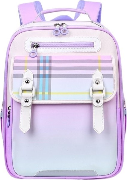 Ingiliz Degrade Yeni Okul Çantası Çocuk Ilköğretim Okulu Erkek ve Kız Sınıfları 1-6 Omurga Koruyucu Sırt Çantası Su Geçirmez ve Aşınmaya Dayanıklı Sırt Çantası (Yurt Dışından)