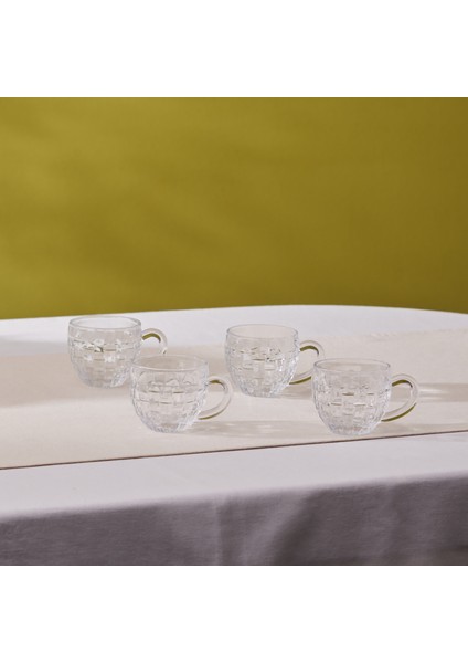Emel 4 Kişilik Cam Çay Fincanı 180 ml