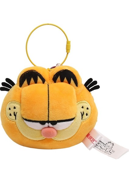 Garfield Kafa Anahtarlık Kolye Yaratıcı Garfield Şişman Kedi Sırt Çantası Kolye Peluş Oyuncak (Yurt Dışından)