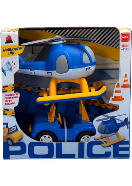Oyuncak Polis Seti Helikopter Jip