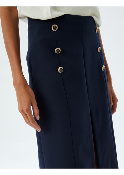 Kalem Midi Etek Önden Yırtmaçlı Düğme Detaylı indirimleri