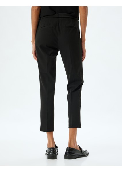 Cigarette Pantolon Slim Fit Cepli Standart Bel