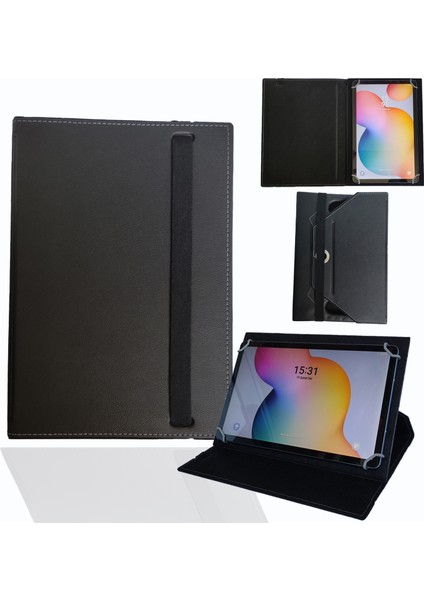 ZDN Case Lenovo A8-50 16GB 8" IPS  Tablet Uyumlu Standlı Üniversal Kapaklı Tablet Kılıfı