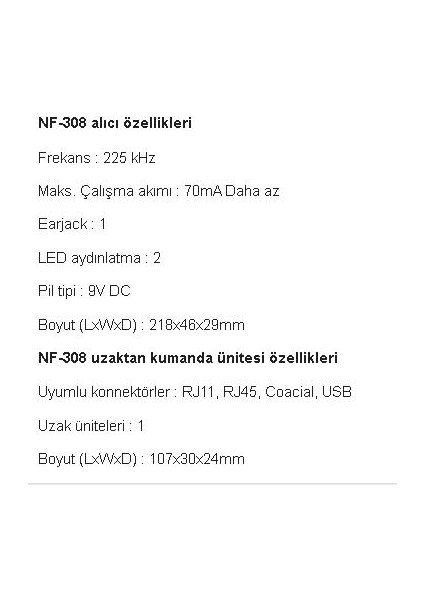 Nf 308S Kablo Test Cihazı;ub