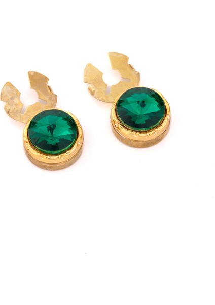 Yeşil Taşlı Geçmeli Kol Düğmesi fiyatları