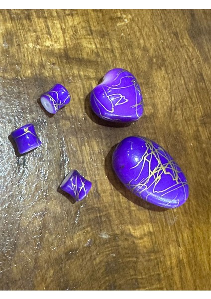 5 Li Mor Desenli Takı Boncuğu Takı Aksesuarı fiyatları