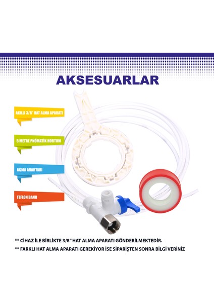 12 Aşamalı 8 Lt. Çelik Tanklı Kapalı Kasa Pompasız Su Arıtma Cihazı Özel Sarım Membran Filtre