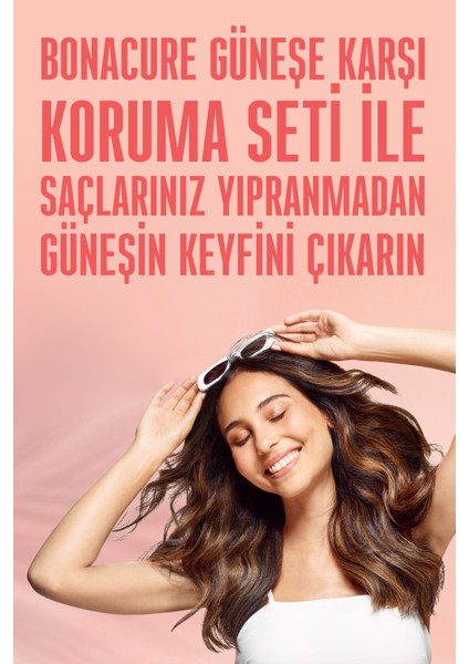 BC Sun Protect Güneş Koruma 3'lü Saç Bakım Seti - Çanta Hediyeli - Güneşin Zararlı Etkisinden Kurtul - Şampuan, Saç Kremi & Bakım Kürü - Coconut