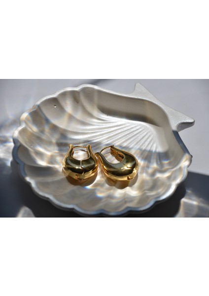 Çelik Gold Küpe