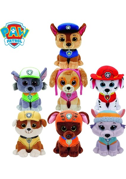 23CM Paw Patrol Film Hayvan Peluş Oyuncak Modeli Skye Zuma Marshall Rubble Rock Chase (Yurt Dışından)