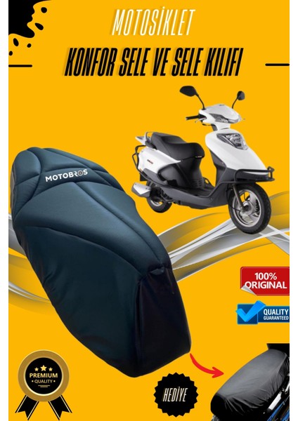 Mondial Fury 110 Konfor Sele ve Sele Kılıfı Visco Sünger (Kılıf Hediyeli)