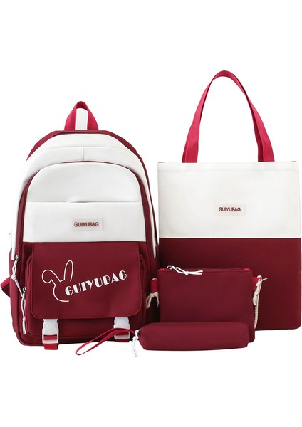 Okula Dönüş Sezonu 2024 Yeni Ilkokul ve Ortaokul Öğrencilerinin Okul Çantaları, Dört Parçalı Geniş Kapasiteli Sırt Çantası Seti, Öğrenci Okul Çantaları (Yurt Dışından)