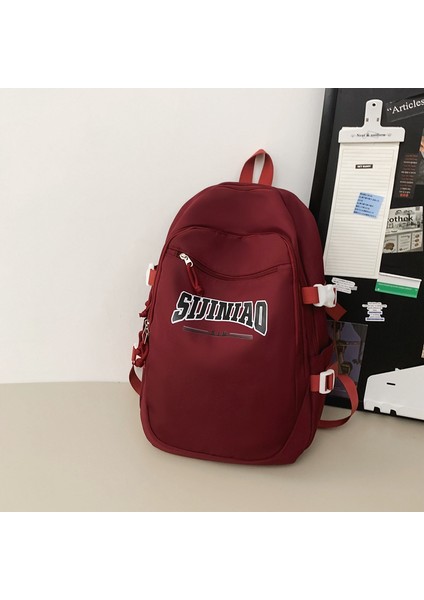 Baskılı Çift Sırt Çantası Seyahat Hafif Büyük Kapasiteli Sırt Çantası Orta Okul ve Üniversite Öğrencileri Için Rahat Okul Çantası (Yurt Dışından)