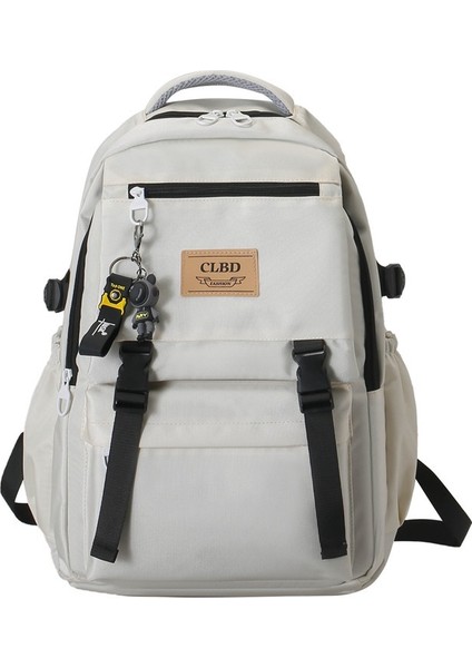 Naylon Erkek ve Kadın Modaya Uygun Sırt Çantaları Üniversite Öğrencileri Için Kore Tarzı Sırt Çantaları Büyük Kapasiteli Gündelik Seyahat Çantaları (Yurt Dışından)