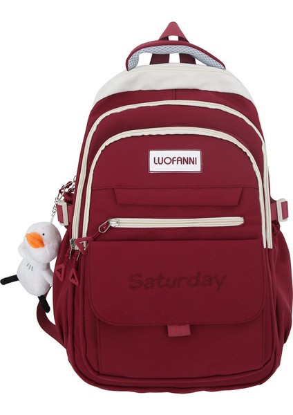 Lise Öğrencileri Için Kadın Büyük Kapasiteli Okul Çantası, Basit, Şık ve Modaya Uygun Sırt Çantası, Ilkokul Sırt Çantası (Yurt Dışından)