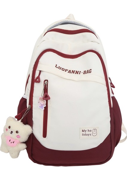 Bayan Orta Okul ve Lise Öğrencileri Için Okul Çantaları Basit Sırt Çantaları, Büyük Kapasiteli, Üniversite Tarzı, Modaya Uygun Sırt Çantaları (Yurt Dışından)