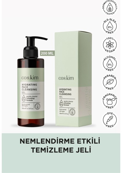 Nemlendirme Etkili Temizleme Jeli - Kuru-Normal Ciltler | Hydrating Face Cleansing Gel 200ML
