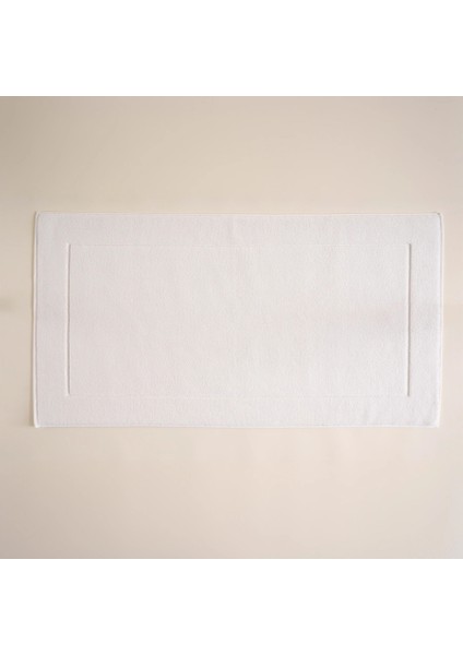 %100 Pamuk Banyo Paspası 60x110 cm Beyaz - Noa Serisi