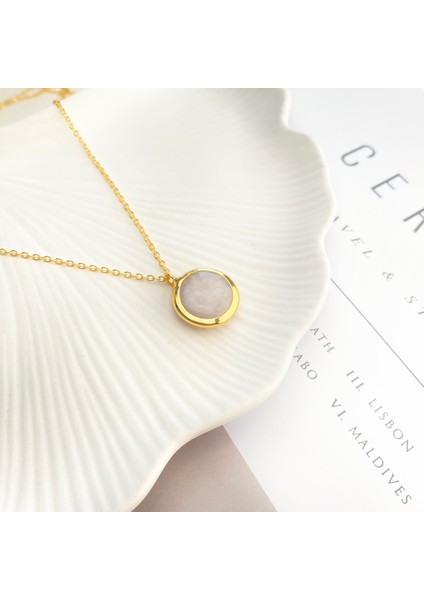 Doğaltaş Kolye Kaplama Çerçeveli Gold 45CM fiyatları