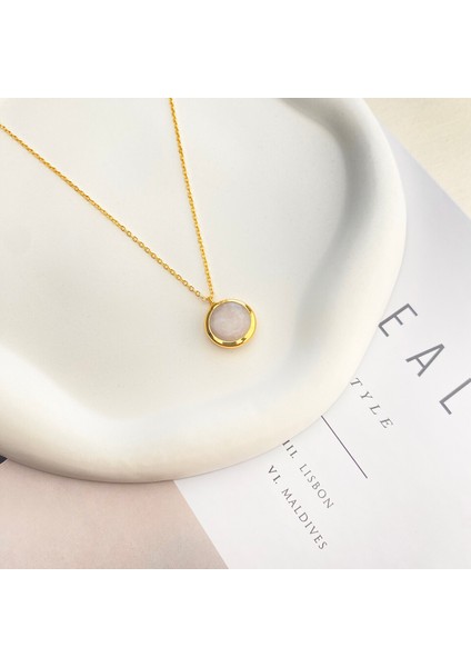 Doğaltaş Kolye Kaplama Çerçeveli Gold 45CM fırsatları