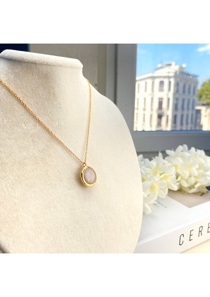 Doğaltaş Kolye Kaplama Çerçeveli Gold 45CM indirimleri