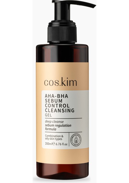Sebum Dengeleyici Temizleme Jeli - Karma-Yağlı Ciltler | Aha-Bha Sebum Control Cleansing Gel 200ML