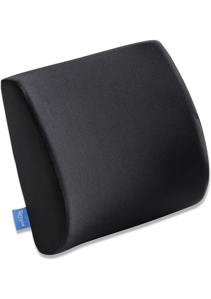 Tekno Trust Siyah Bel Destek Yastığı Dik Duruş Ortopedik Yastık Omurga Yastığı 35*34*12 35 x 34 Pamuk Polyester
