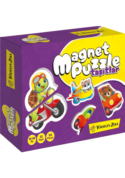 12-36 Ay Ilk Magnet Puzzle - Taşıtlar