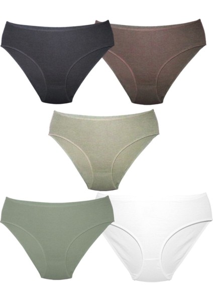 Kadın Pamuklu Bato / Hipster Slip Külot - 5'li Paket (MULTICOLOR-P09)