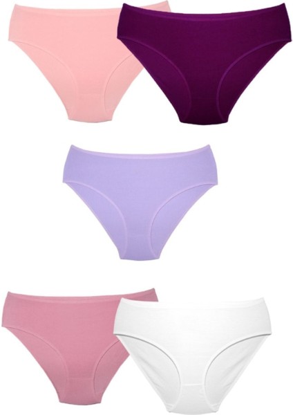 Kadın Pamuklu Bato / Hipster Slip Külot - 5'li Paket (MULTICOLOR-P25) fırsatları