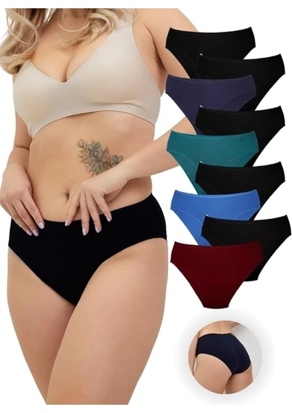 Alya Underwear Kadın Pamuklu Bato / Hipster Slip Külot - 10'lu Paket (MULTICOLOR-X20)