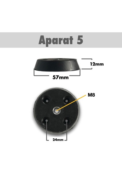 Küre Ahşap Mobilya Ayağı | 9cm - Farklı Renk Seçenekleriyle | 1 Adet