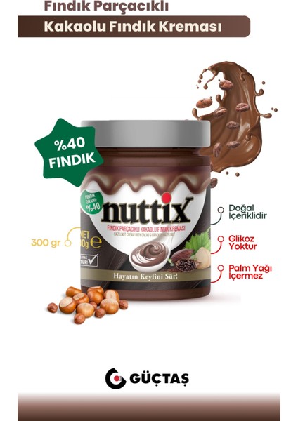 Nuttix Kakaolu Fındık Kreması 300 gr