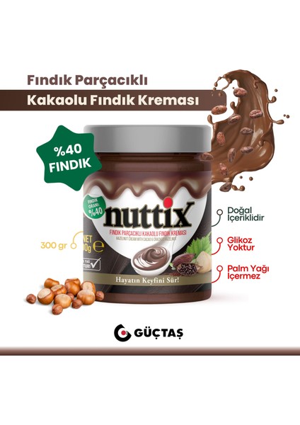 Nuttix Kakaolu Fındık Kreması 300 gr