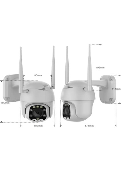 3 Megapiksel Full Hd Suya Dayanıklı Onvif Destekli Wifi Kamera