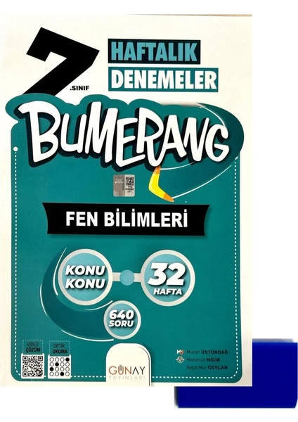 Günay Yayınları 7. Sınıf Bumerang Fen Bilimleri Deneme – Silgi