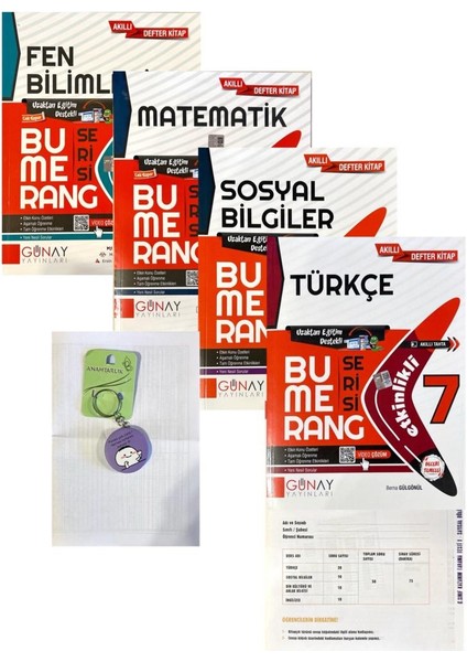 7. Sınıf Bumerang 4'lü Defter Kitap – Okyanus Deneme – Anahtarlık