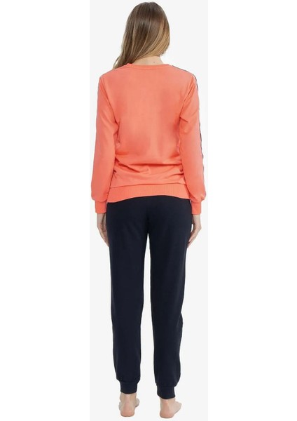 17075 Kadın Uzun Kollu Paçası Lastikli Pembe Eşofman Takım fiyatları