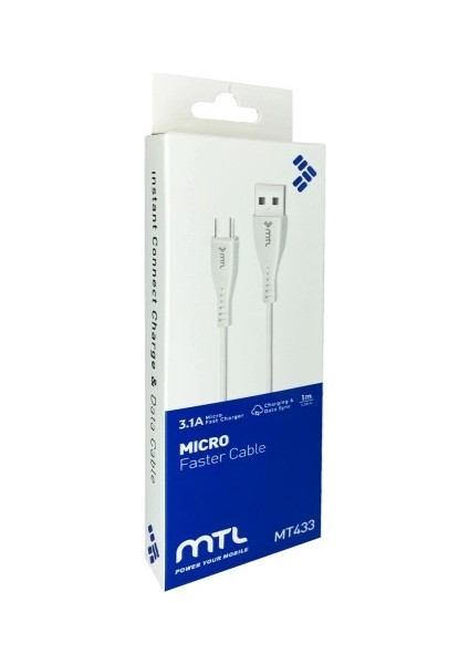 Mtl MT433 3.1A 1m Micro Kablo