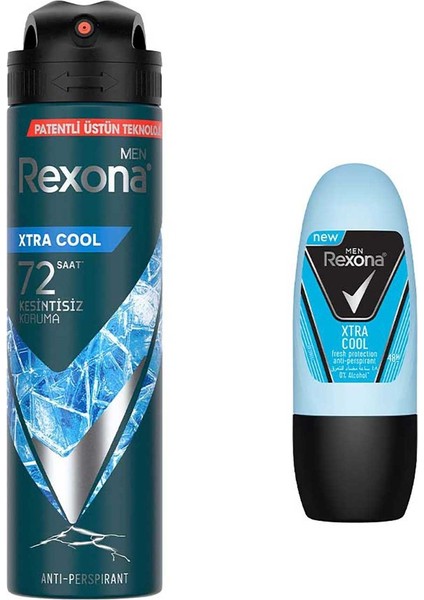 Men Erkek Sprey Deodorant Xtra Cool 150 ml + Erkek Roll On Deodorant Xtra Cool 20 ml