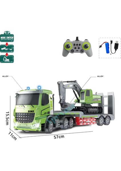 2.4ghz Uzaktan Kumandalı 1:12 Ölçek Işıklı ve Sesli Kepçe Taşıyan Tır - Oyuncak 3.7V Şarjlı Kepçe ve Tır fiyatları