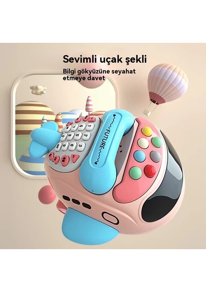 Telefon Hikaye Makinesi Çocukların Çoklu Funksiyonel Erken Eğitim Uçağı Projection Music Baby Cute Pet Seat Makinesi (Yurt Dışından) fiyatları
