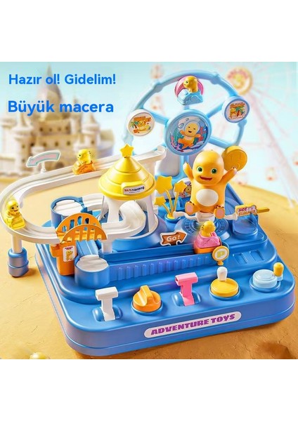 New Car Challenge Adventure Children's Amusement Park Rail Car Erkek ve Kadın Puzzle (Yurt Dışından)