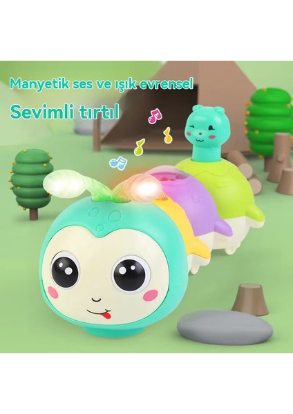 Çocuklar ve Genç Çocuklar Için Elektrik Evrensel Manyetik Swing Katerpillar Müzik Işık Karton Hayvanları Bulmaca Oyuncağı (Yurt Dışından) fırsatları