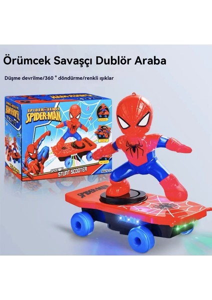 360 Derece Hızlı Örümcek Adam Scooter Çocukların Işık Elektrik Oyun Aracı (Yurt Dışından) modelleri