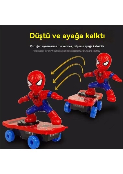 360 Derece Hızlı Örümcek Adam Scooter Çocukların Işık Elektrik Oyun Aracı (Yurt Dışından) fırsatları